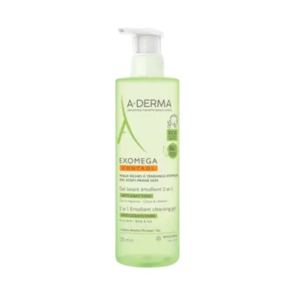 A-Derma EXOMEGA Control Gel Lavant Emollient 2 en 1