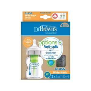 Dr.Brown's Options glass bottle wide-neck 0m+