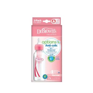 Dr.Brown's Options plastic bottle narrow-neck 0m+ 2-pack 250ml