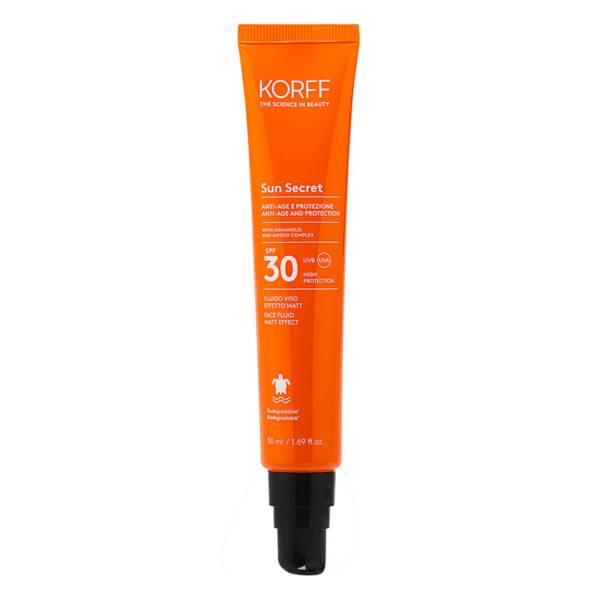 Korff Sun Secret Fluido Viso Effetto Matt SPF 30