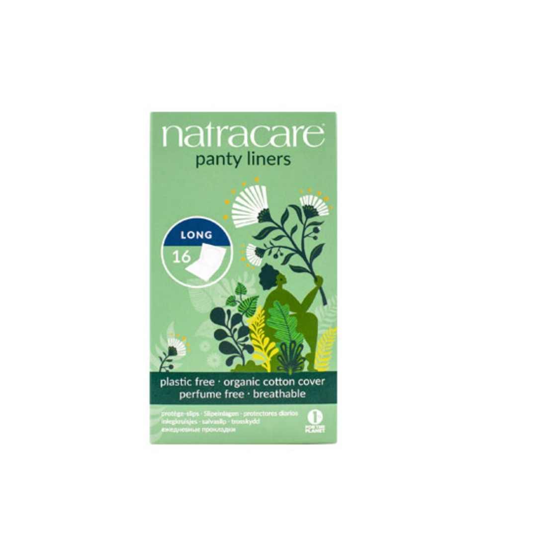 Natracare panty liners long wrapped100 % organic cotton
