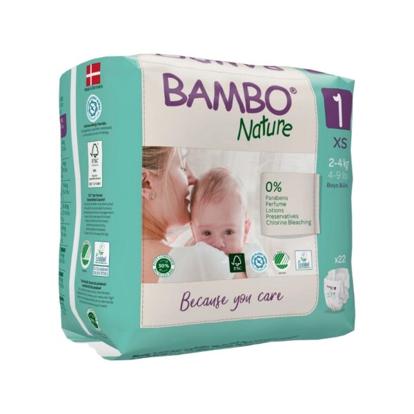 Bambo Nature Newborn(2-4 kg) Diapers nr 1