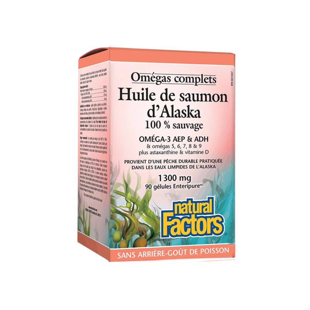 Natural Factors Complete Omega 100% Wild Alaskan Salmon Oil