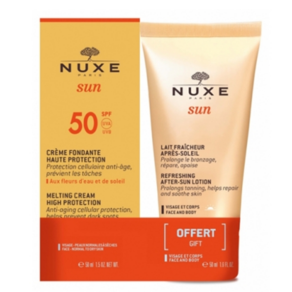 Nuxe Sun Crème Fondante SPF 50 visage + Apres-soleil FREE