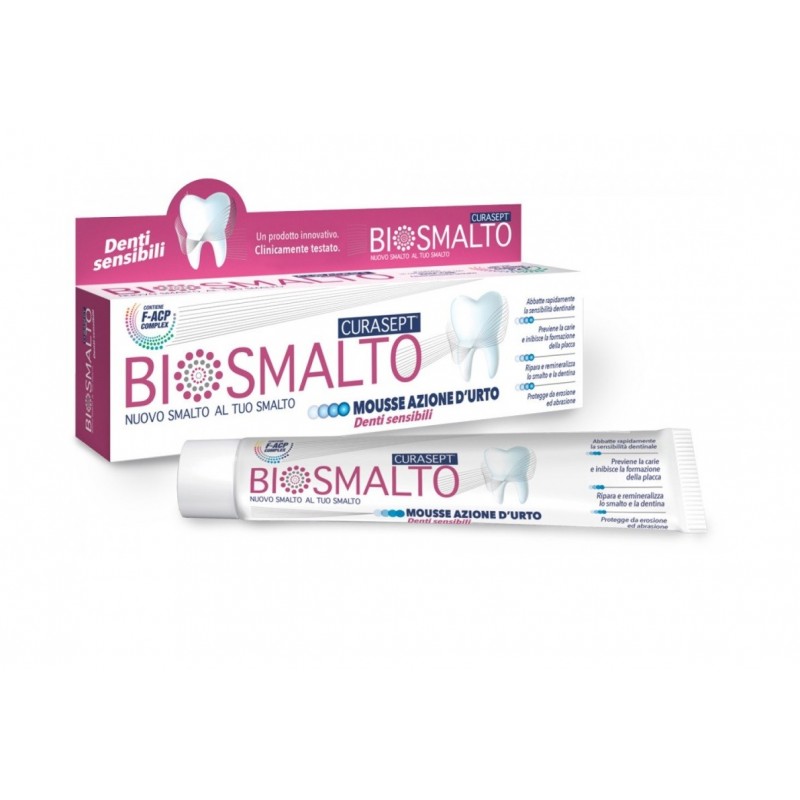 Curasept Biosmalto Azione Urto Sensitive Mousse