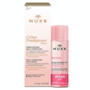 Nuxe Creme Prodigieuse Boost Creme Soyeuse + Very rose Eau Micellaire Apaisante 3 en 1