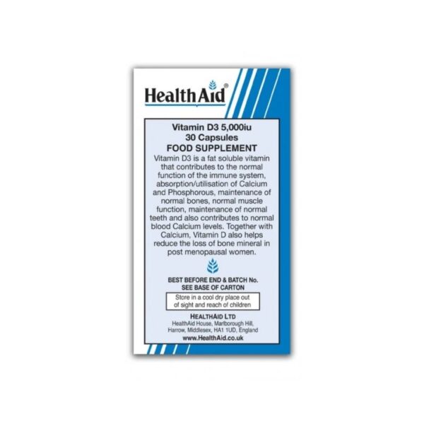 Health Aid Vitamin D3 5000 IU