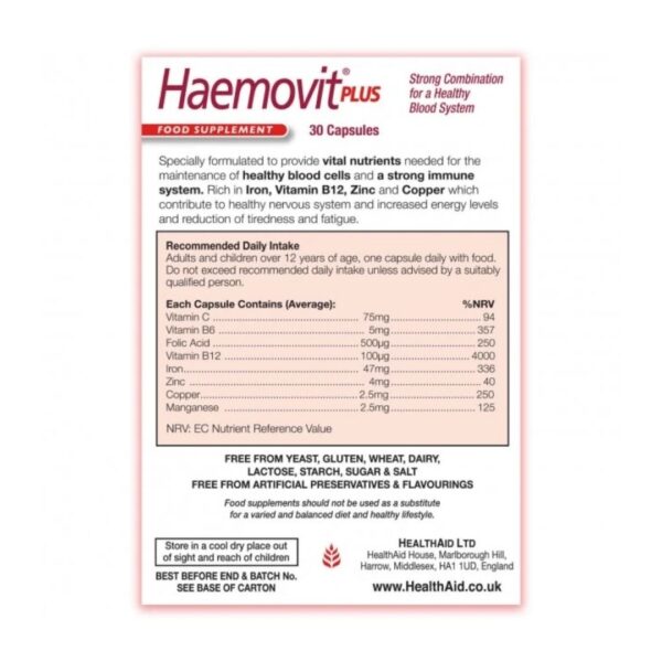 Health Aid Haemovit Plus