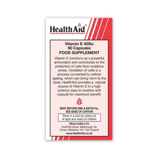 Health Aid Vitamin E 400 IU