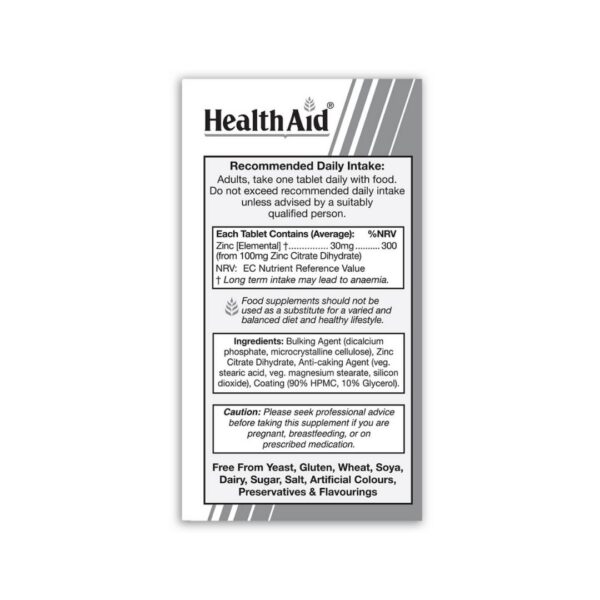 Health Aid Zinc Citrate 100 mg