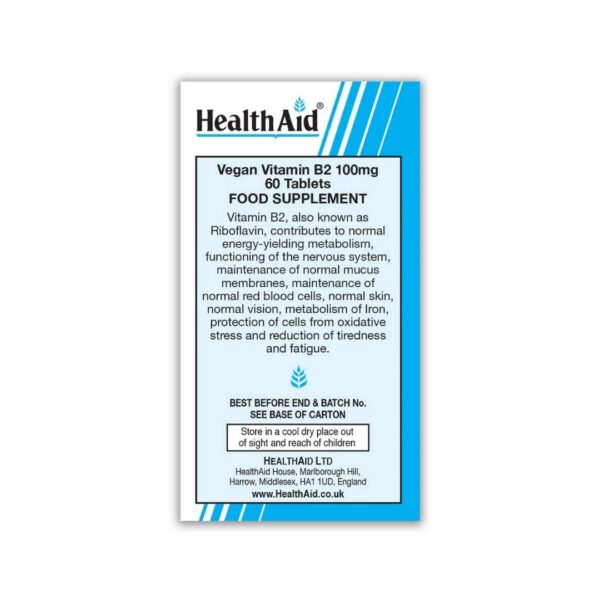 Health Aid Vitamin B2 100 mg