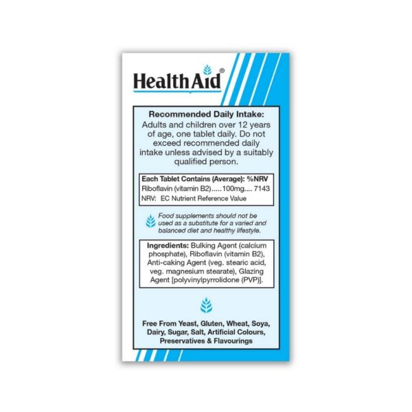 Health Aid Vitamin B2 100 mg