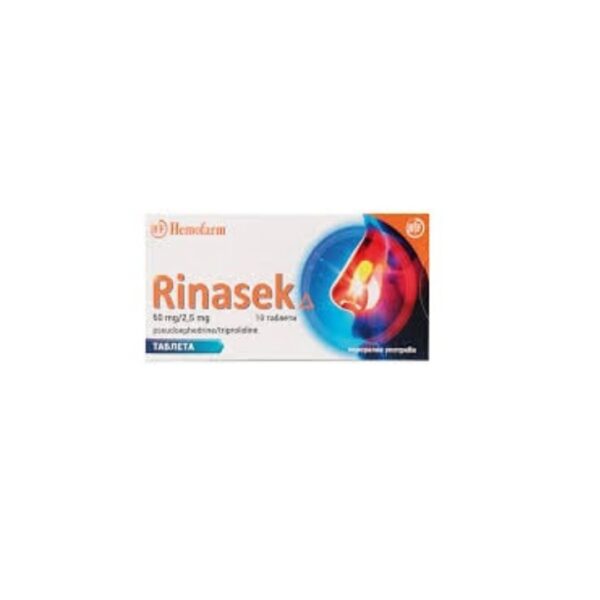 Rinasek 2.5 mg + 60 mg (triprolidine + pseudoephedrine)