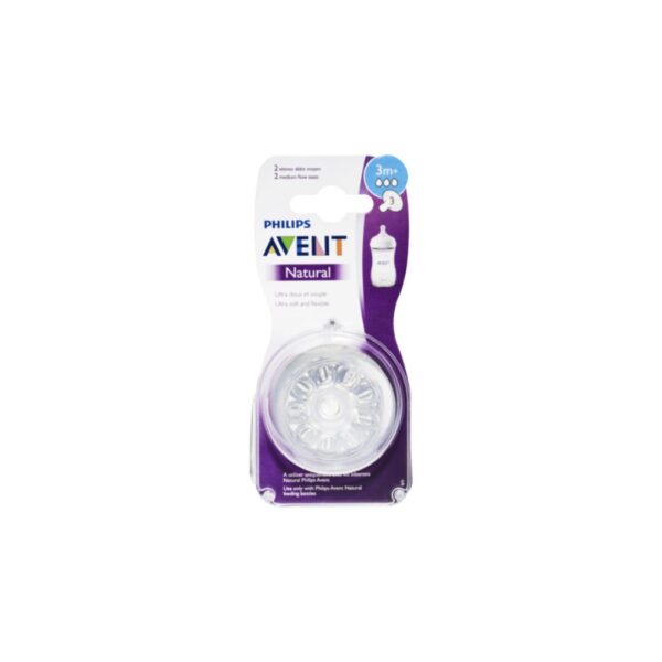 Philips Avent Natural Teats 3 m+Koka ndërruese për shishet e ushqimit