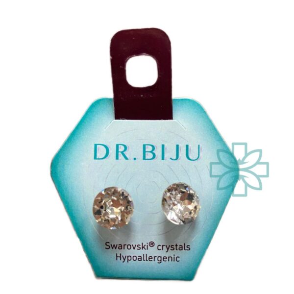 Dr. Biju Hypoallergenic Earrings Rivolo 10 Mm Crystal Cat.C