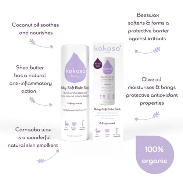 Kokoso Baby-Soft Balm Stick Unfragranced