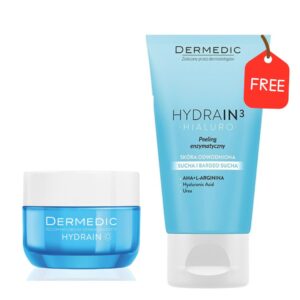 Dermedic Hydrain Hyaluro Deep Moisturizing Cream & Hyaluro Creamy cleansing gel 1+1 FALAS (Copy)