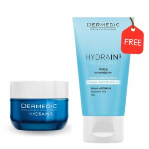 Dermedic Hydrain Hyaluro Night & Hyaluro Creamy cleansing gel 1+1 FALAS