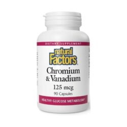 NATURAL FACTORS Chromium & Vanadium 125 Mcg