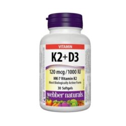 WEBBER NATURALS K2+D3 120 mcg/1000 UI