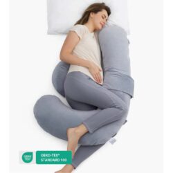 Momcozy F Shaped Pregnancy Pillow Air Layer Grey