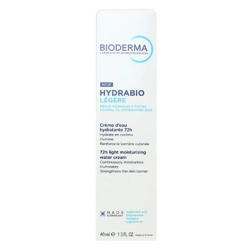 Bioderma New Hydrabio Legere 72 H Light Moisturising Water Cream 40 ml