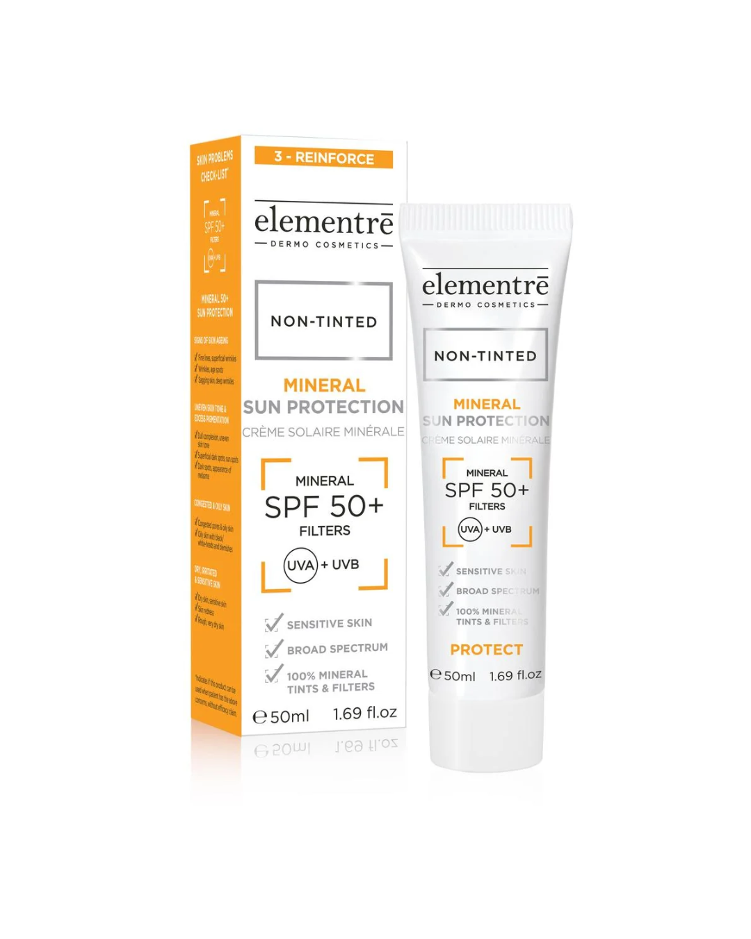 ELEMENTRE MINERAL SUN PROTECTION NON TINTED SPF 50+ 50 ML