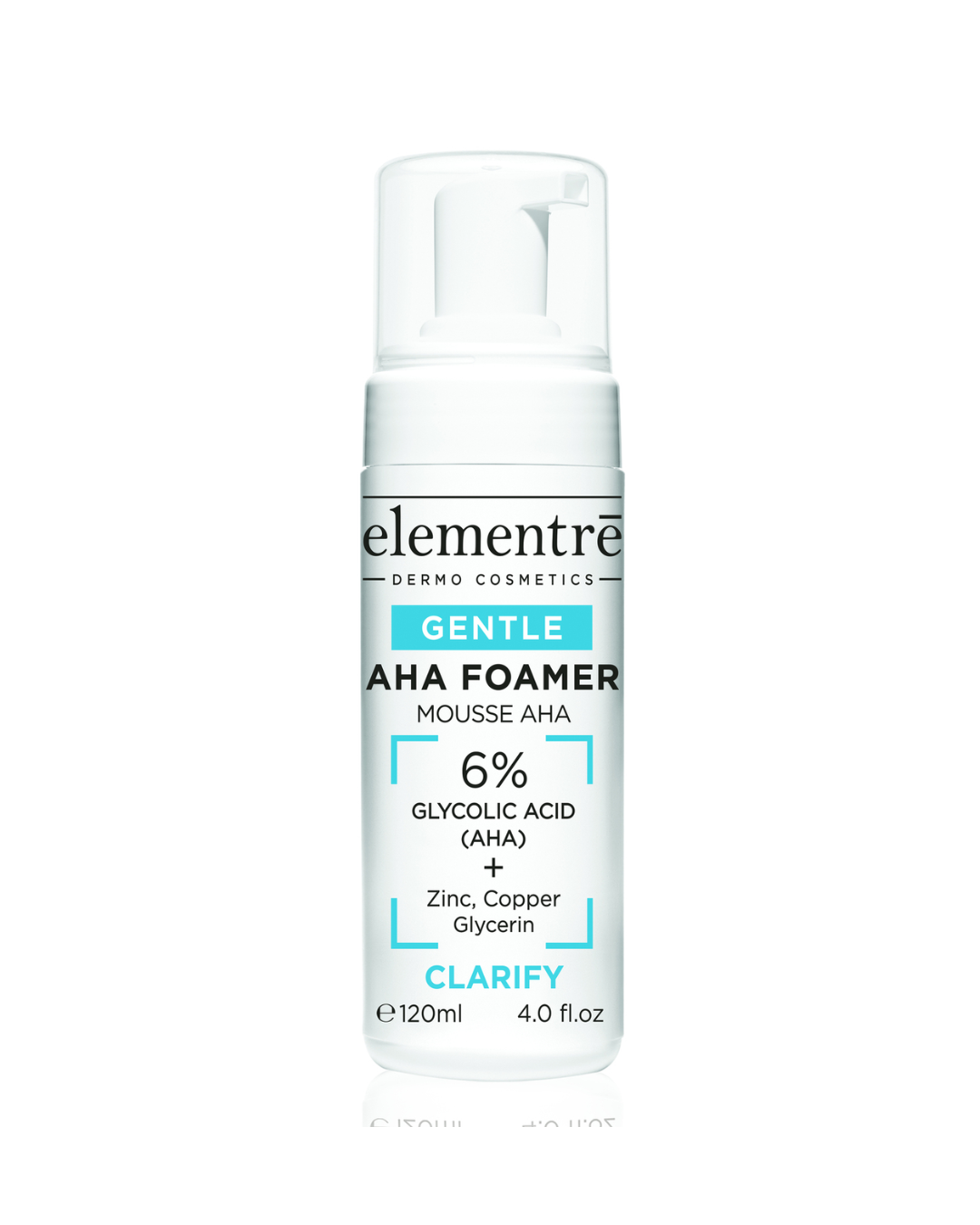 ELEMENTRE AHA FOAMER GENTLE (6% GLYCOLIC ACID + ZINC COPPER GLYCERINE ) 120 ML