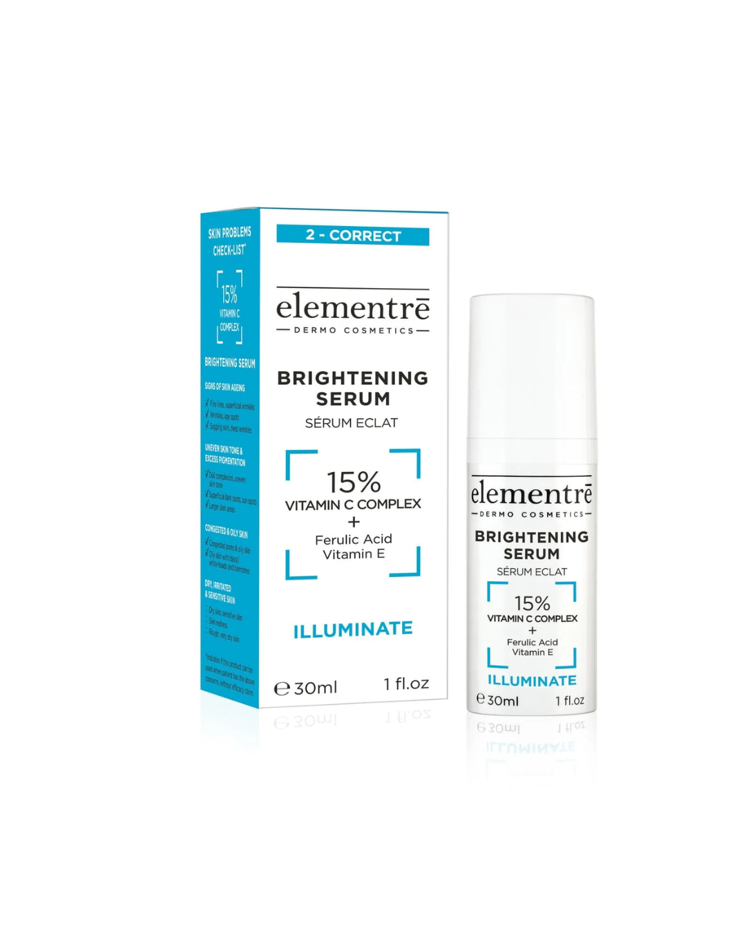 ELEMENTRE BRIGHTENING SERUM 30 ml (15% VITAMIN C COMPLEX + FERULIC ACID & VITAMINE E )