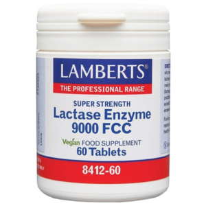 LAMBERTS SUPER STRENGTH LACTASE ENZYME 9000 FCC X 60 TABLETS