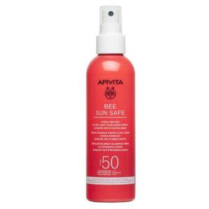 APIVITA BEE SUN SAFE HYDRA MELTING ULTRA LIGHT FACE AND BODY SPRAY SPF 50