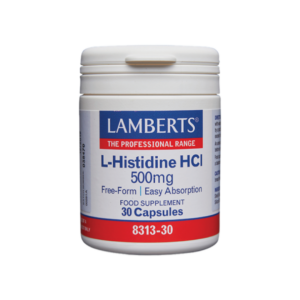 LAMBERTS L-HISTIDINE HCI 500 MG X 30 CAPSULES