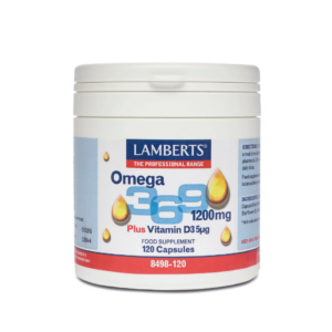 LAMBERTS OMEGA 3-6-9 PLUS VITAMIN D3 X 120 CAPSULES