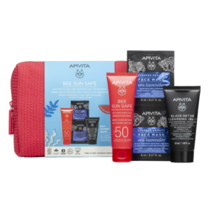 APIVITA BEE SUN SAFE SET (ANTI SPOT AND ATI AGE DEFENCE FACE CREAM SPF50 50 ML+ GIFT BLACK CLEANSING GEL 50ML + EXPRESS FACE MASK SEA LAVANDE 2 X 8 ML)