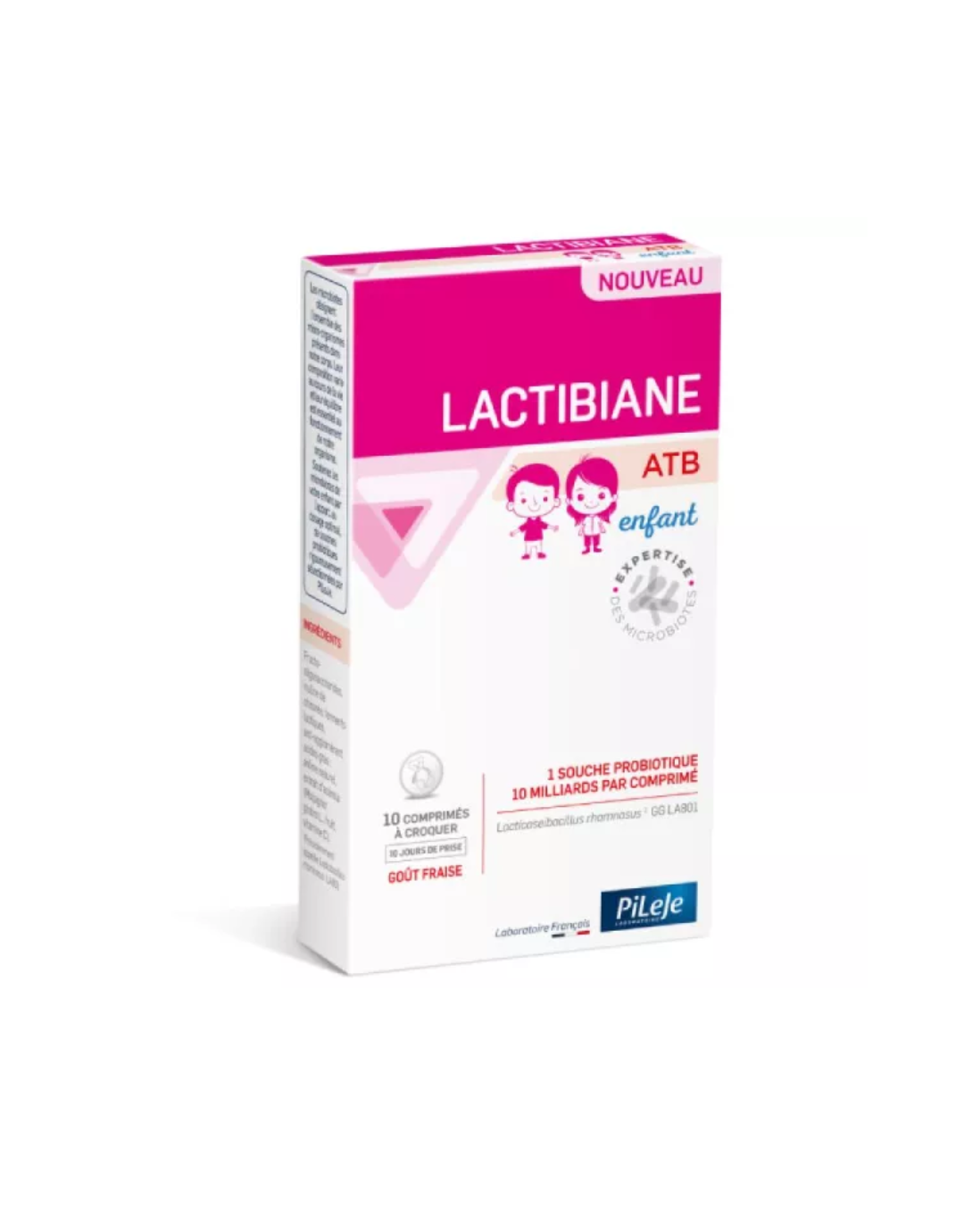 PILEJE LACTIBIANE ATB ENFANT X 10 COMPRIMES A CROQUER STRAWBERRY