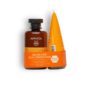 APIVITA SPECIAL OFFER SALON LIKE SILKY PERFECTION KERATIN REPAIR SHAMPOO 250 ML & CONDITIONER 150 ML