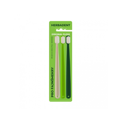Herbadent Original Floss Toothbrush x 3