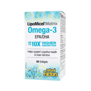 NATURAL FACTORS LIPOMICEL MATRIX OMEGA-3 EPA/DHA X 60 CAPS