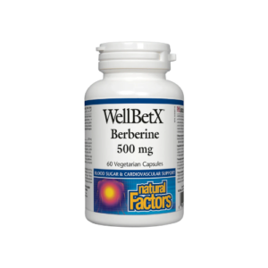 NATURAL FACTORS WELLBETX BERBERINE 500MG X 60 CAPSULES