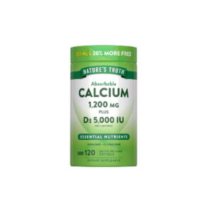 NATURES TRUTH ABSORBALE CALCIUM 1200 MG PLUS D3 5000 UI X120 TB