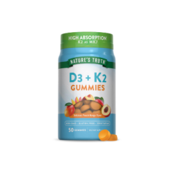 NATURES TRUTH D3+K2 (5000 IU +100 MCG) X 50 GUMMIES