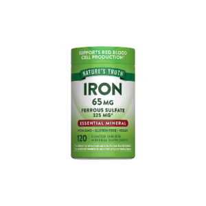 NATURES TRUTH IRON 65 MG ( FERROUS SULFATE ) X 120 TAB