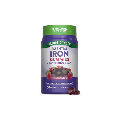 NATURES TRUTH IRON GUMMIES + B-VITAMINS ZINC X 60 GUMMIES