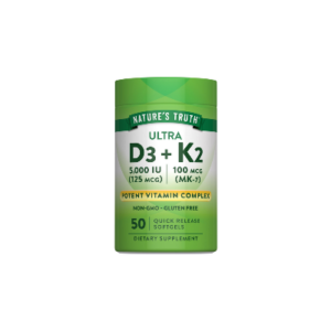NATURES TRUTH ULTRA K2 MK-7 (100mcg) + D3 5000 UI (125 mcg) x 50 CAPS